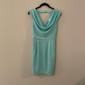 Beautiful Teal Cowl Neck Dress